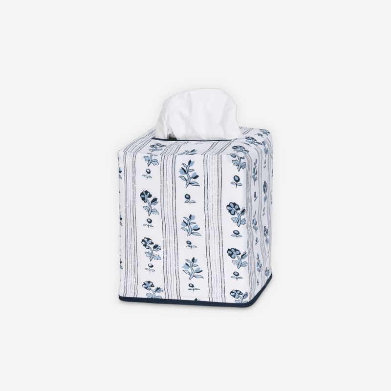 Matouk Cabanon Stripe Tissue Box Cover