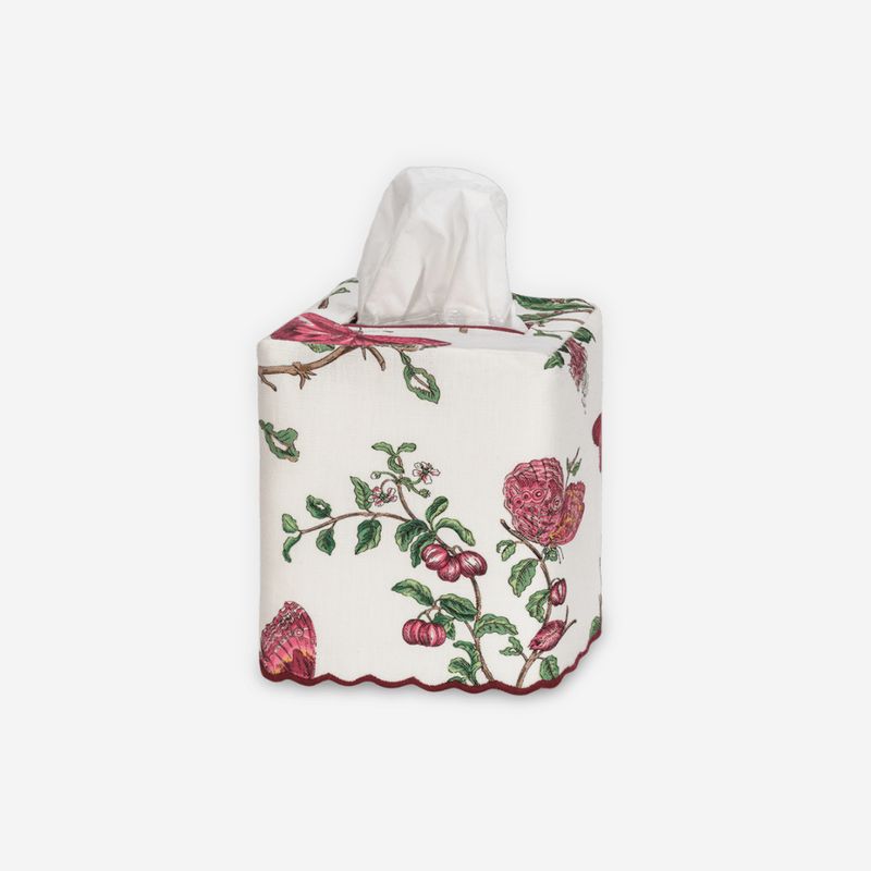 Matouk Baudin Butterfly Linen Tissue Box Cover