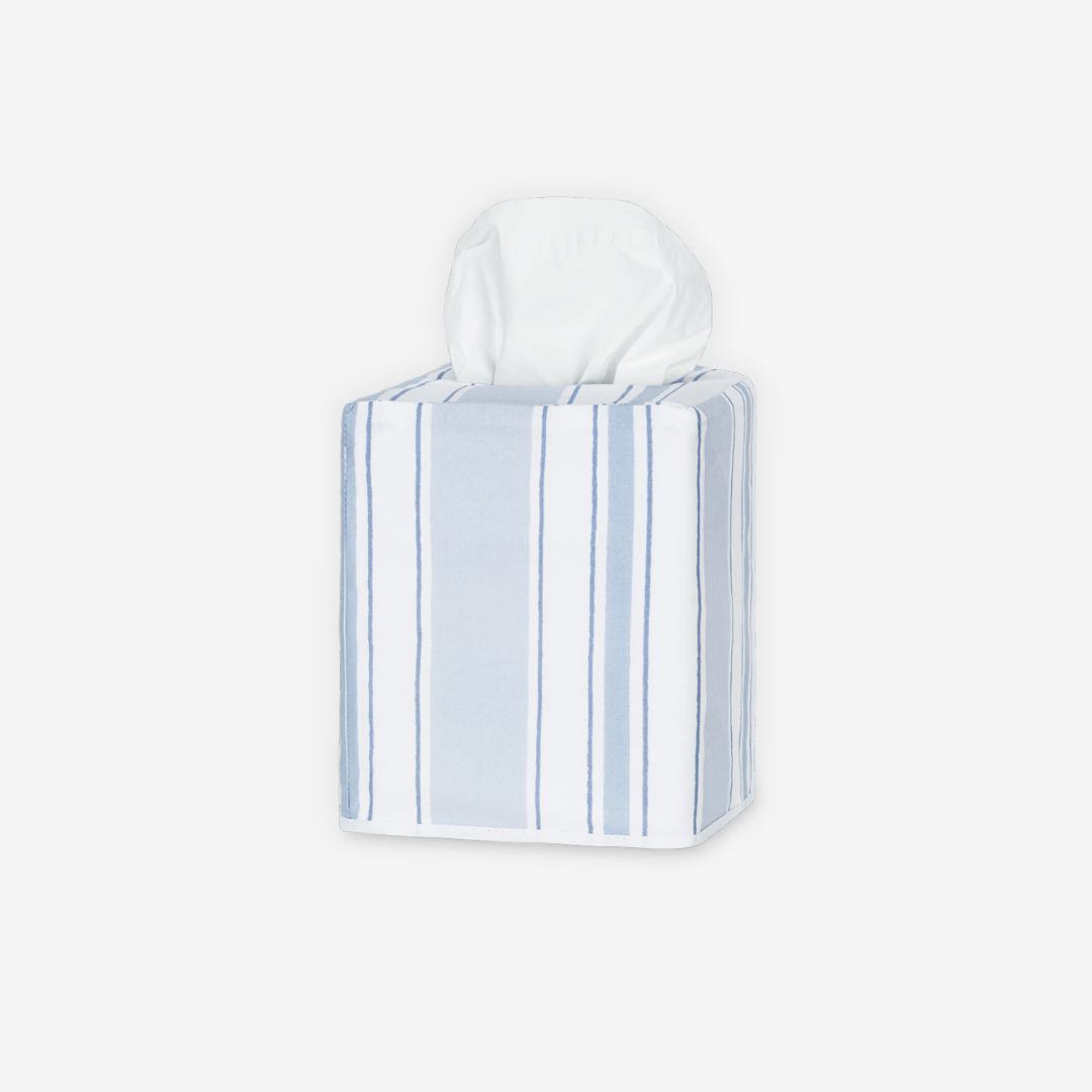 Matouk Elio Tissue Box Cover, COLOR: Blue