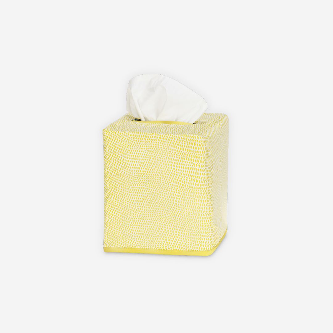 Matouk Jasper Tissue Box Cover, COLOR: Lemon