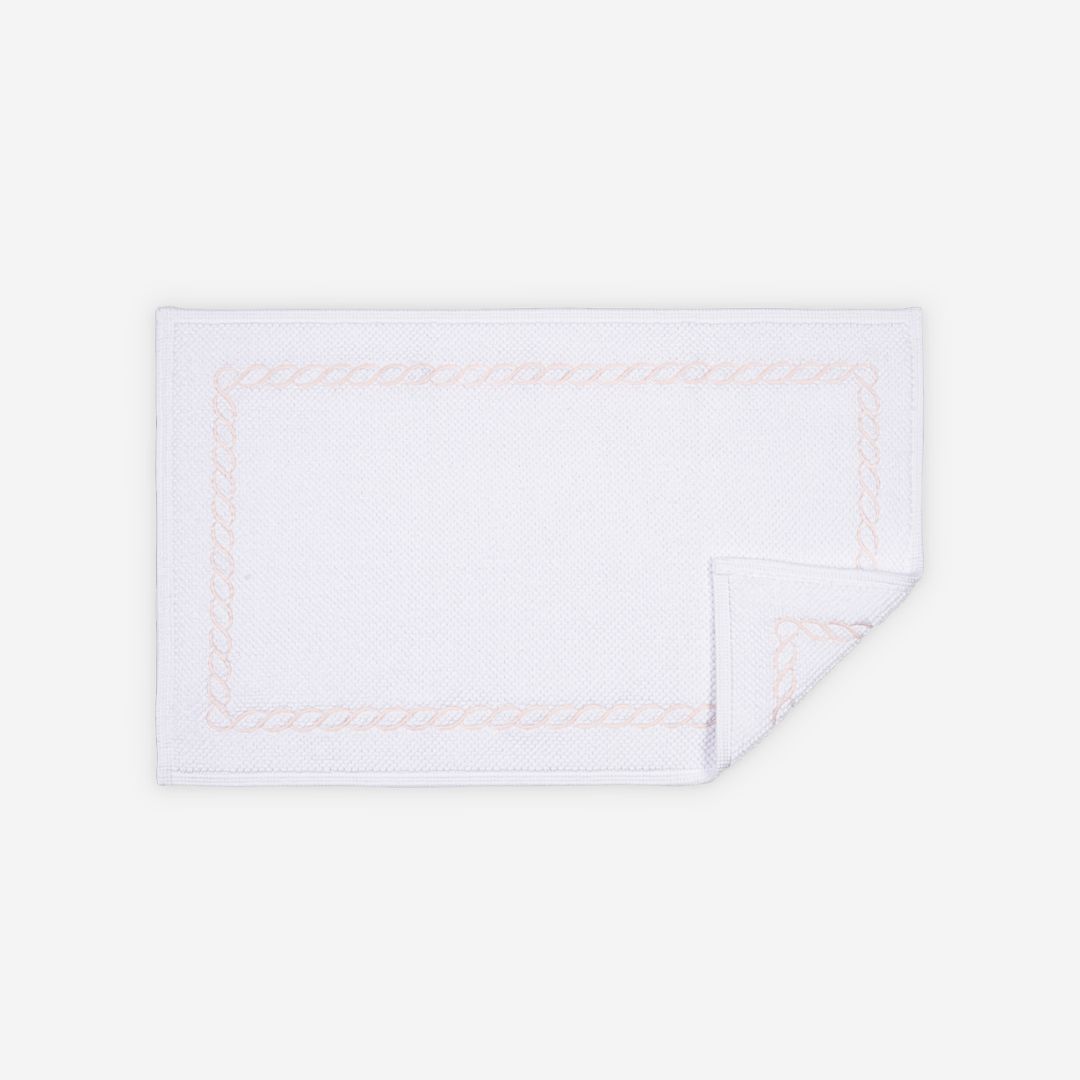 Matouk Classic Chain Small Bath Rug, COLOR: Blush
