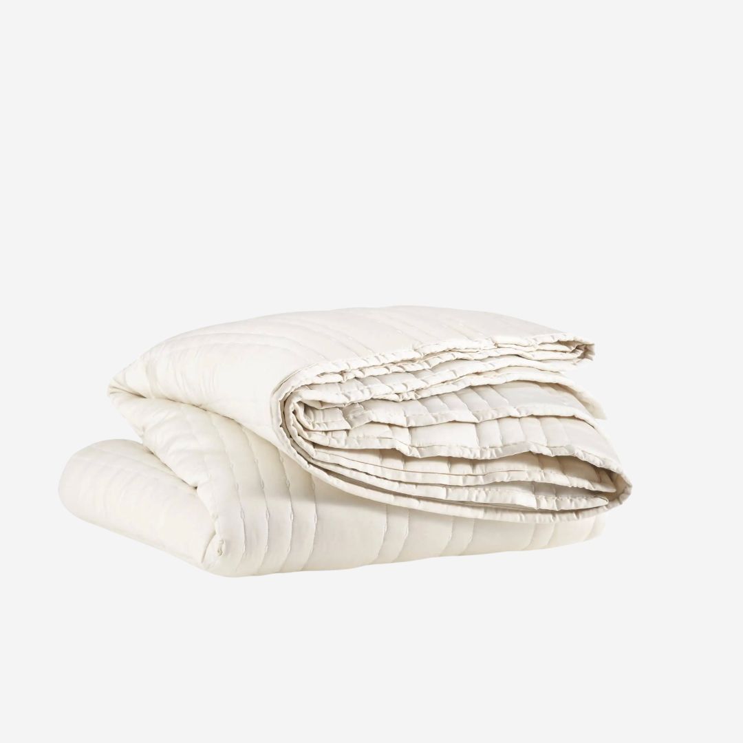 Pine Cone Hill Blissful Bamboo Quilt, COLOR: Pearl / Silver, SIZE: Full / Queen