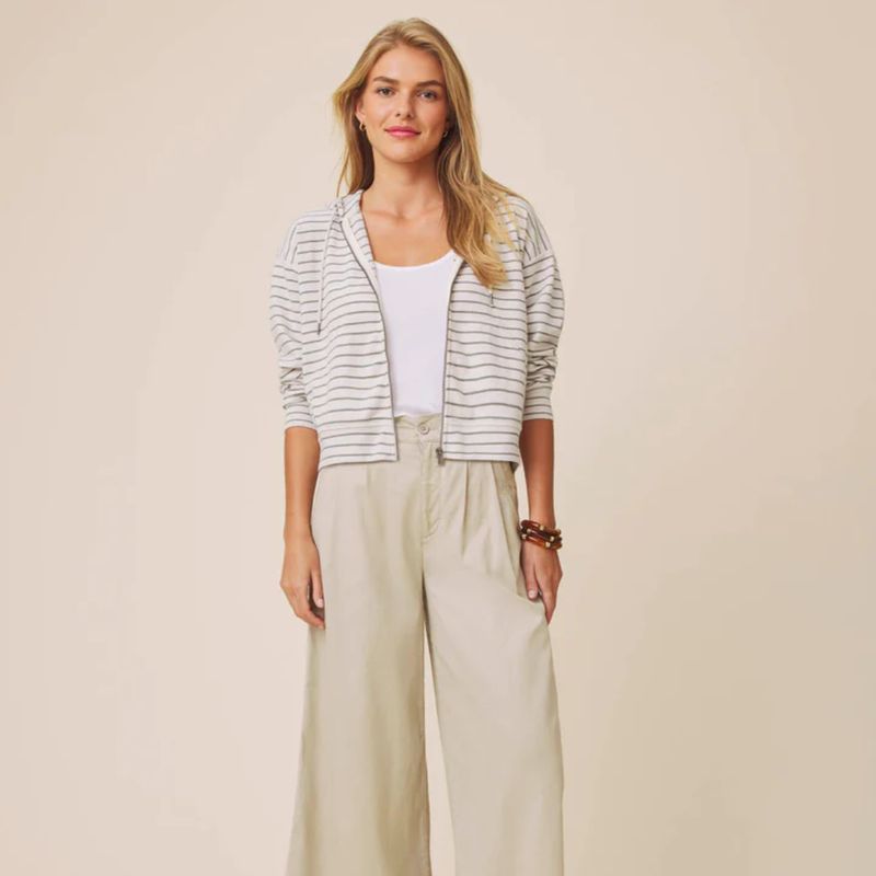 Splendid Kennedy Stripe Zip Up