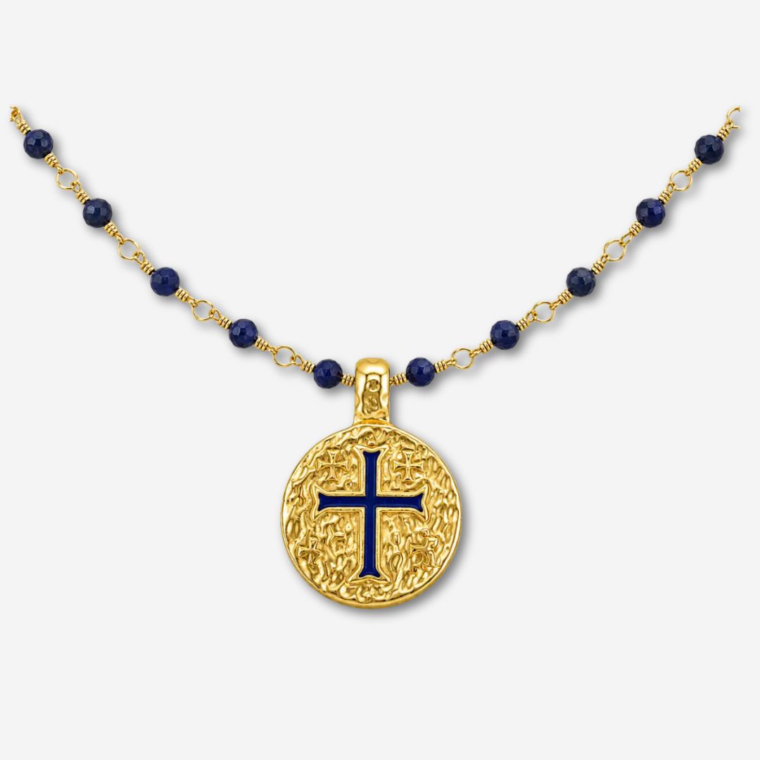 Erin Gray Coin + Sodalite Stone Necklace