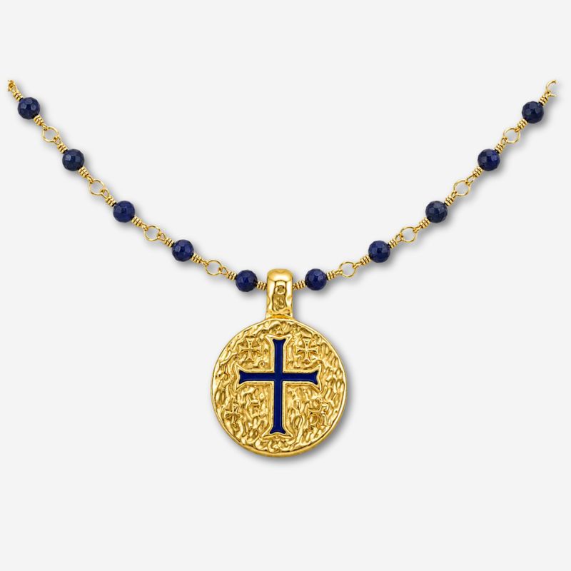 Erin Gray Coin + Sodalite Stone Necklace