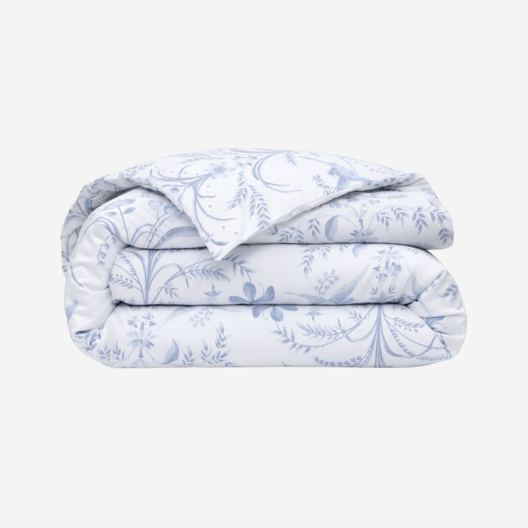 NEW Yves Delorme Herbier, COLOR: Celeste, PRODUCT: Duvet Cover—Full/Queen
