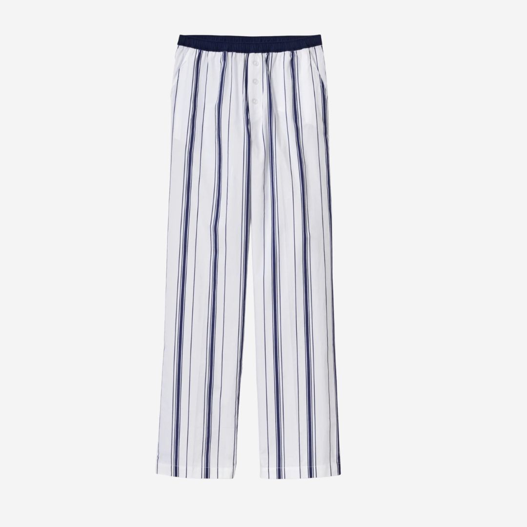 Petite Plume Poplin Romy Pants, PATTERN: Parlor Stripe, SIZE: Small