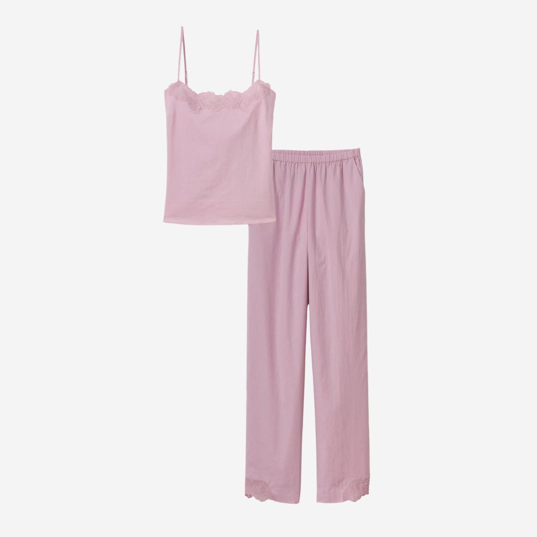Petite Plume Voile Fleur Cami Pant Set, COLOR: Lilac, SIZE: Small