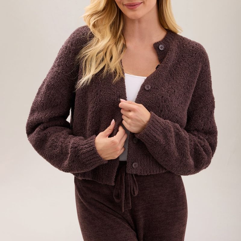 Barefoot Dreams Pointelle Cropped Cardi