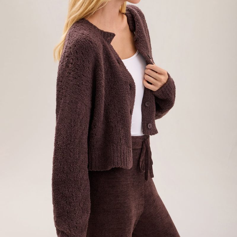 Barefoot Dreams Pointelle Cropped Cardi