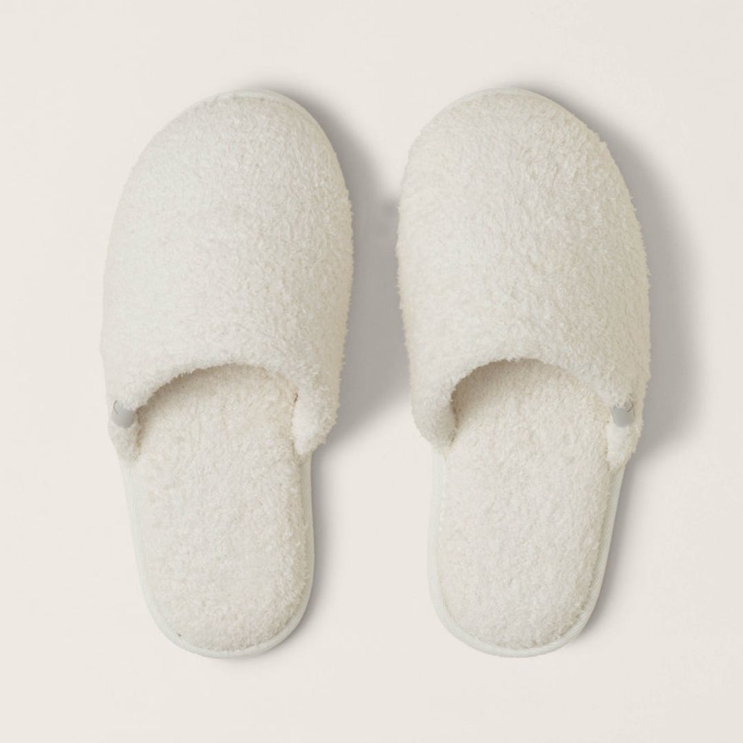 Barefoot Dreams CozyChic Unisex Slipper, COLOR: Cream, SIZE: Small (W: 7-8 | M: 5-6)