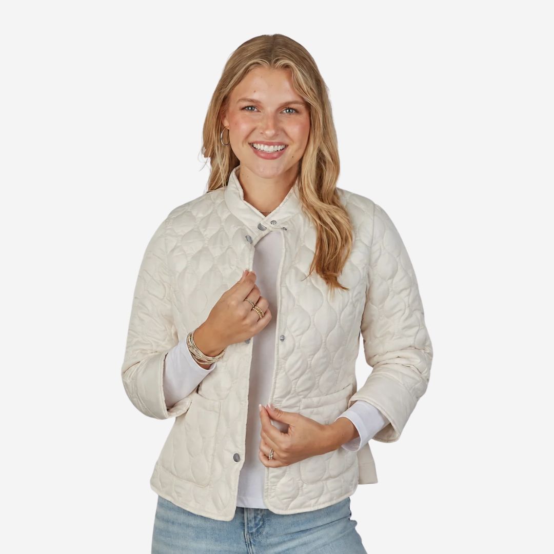Erin Gray Jacqueline 3/4 Sleeve Jacket, COLOR: Champagne, SIZE: Small