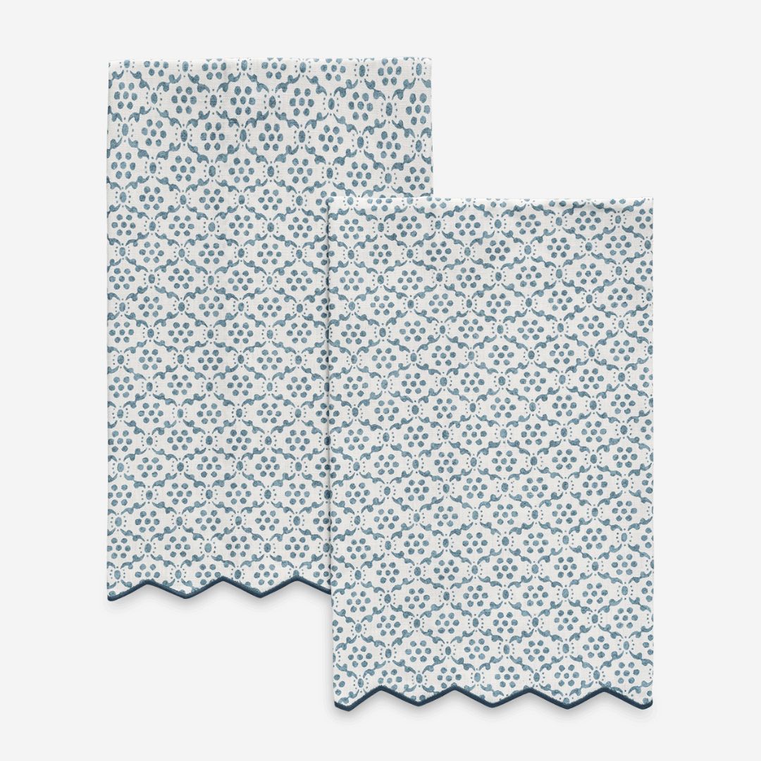 Matouk Laksha Guest Towels, COLOR: Indigo, PRODUCT: Guest Towels—Set of 2