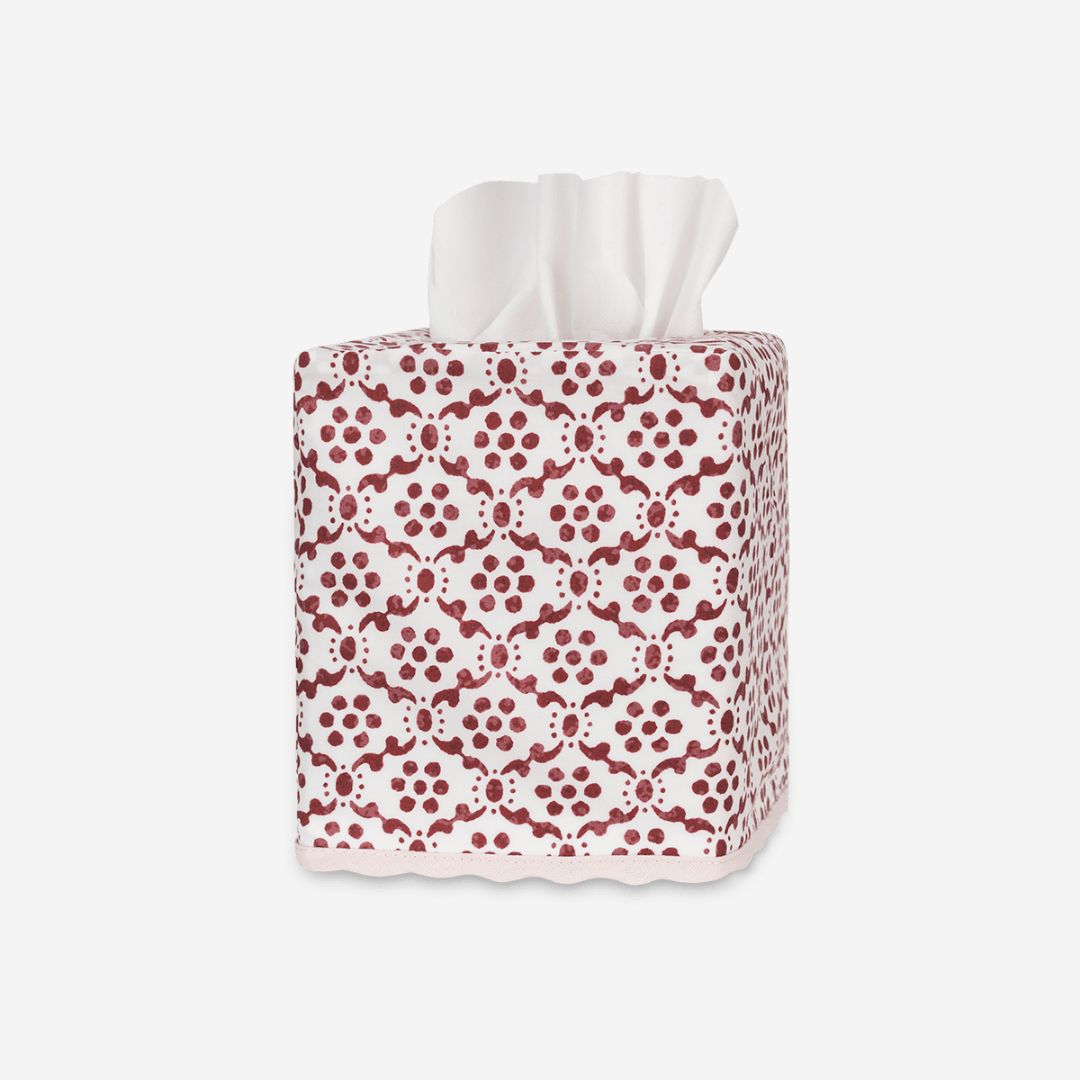Matouk Laksha Tissue Box Cover, COLOR: Carnelian
