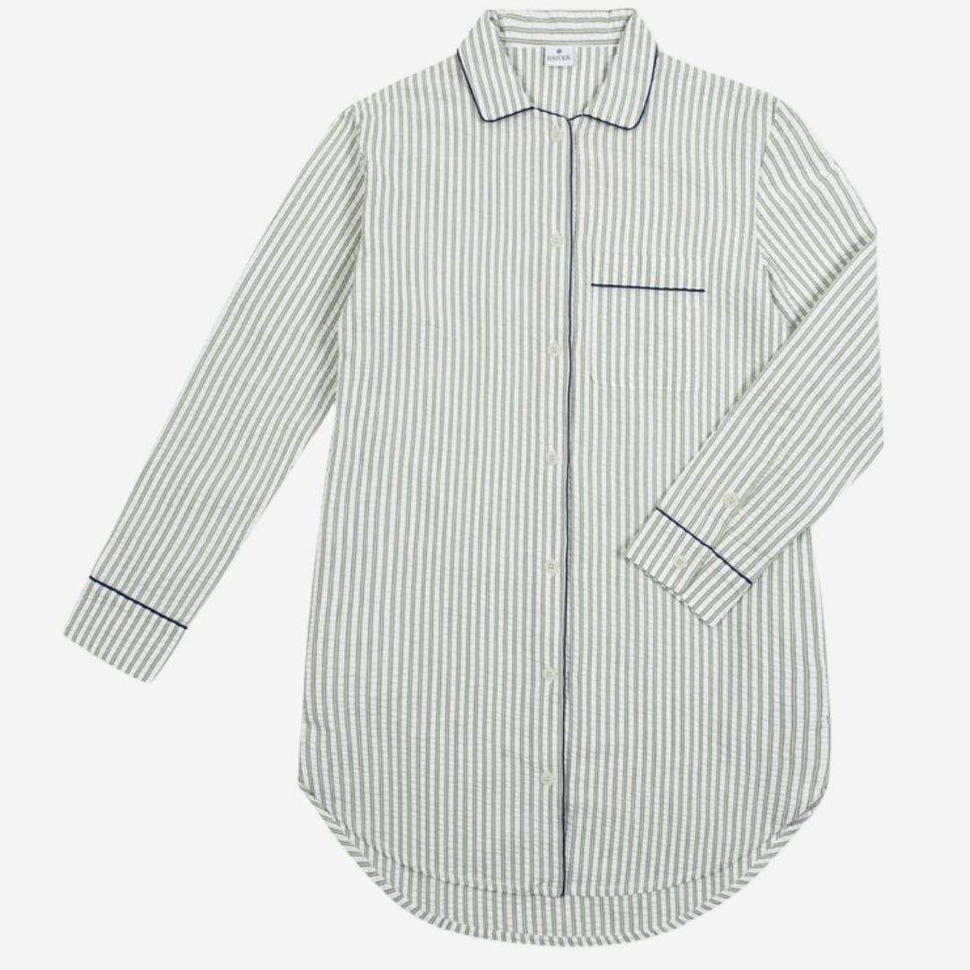 Matouk Matteo Sleep Shirt, COLOR: Palm, SIZE: Extra Large