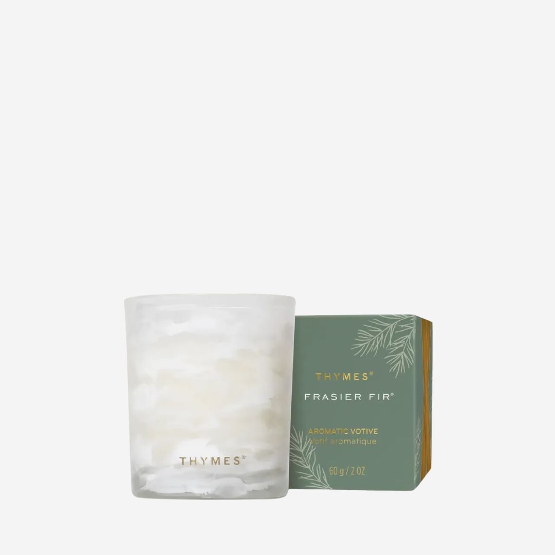 Thymes Frasier Fir Tidings Boxed Candles, SIZE: Votive—2oz