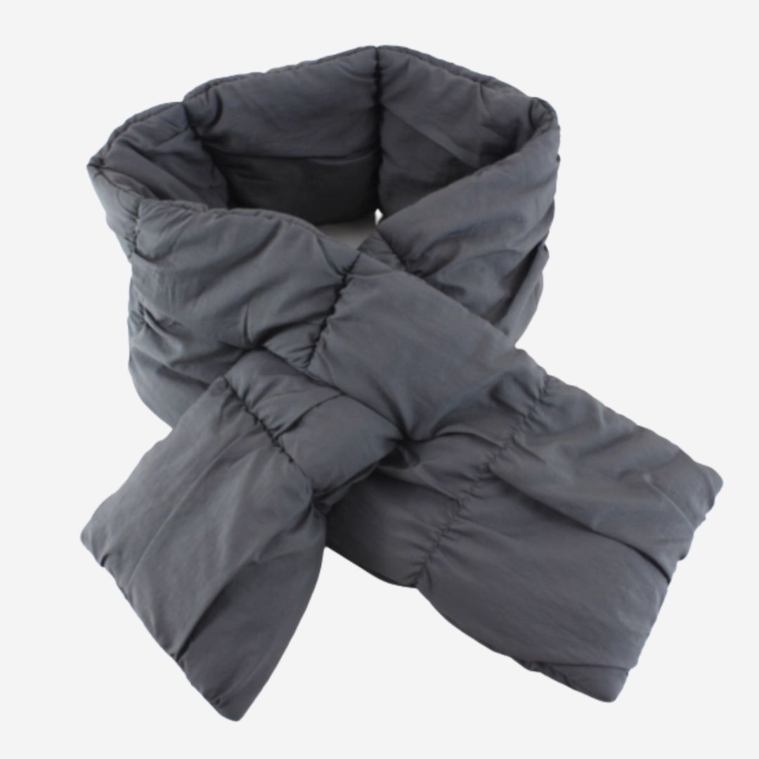 Pretty Persuasions Loop Through Puffer Scarf, COLOR: Gray