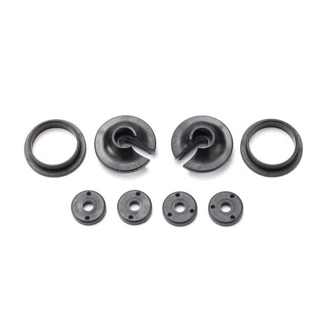 TRX-3768 Traxxas Spring retainers, upper &amp; lower (2)/ piston head set (2-hole (2)/ 3-hole (2))