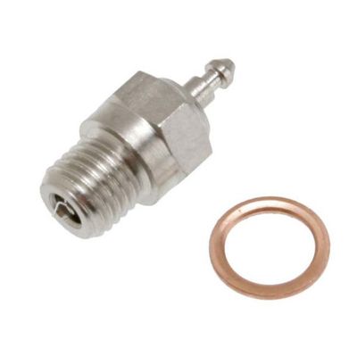 TRX-3232X Traxxas Glow plug, super-duty (long-medium)/gasket