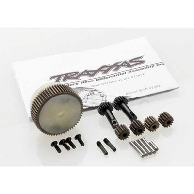 TRX-2388X Traxxas Planetary gear differential with steel ring gear (complete) (fits Bandit, Stampede, Rustler)