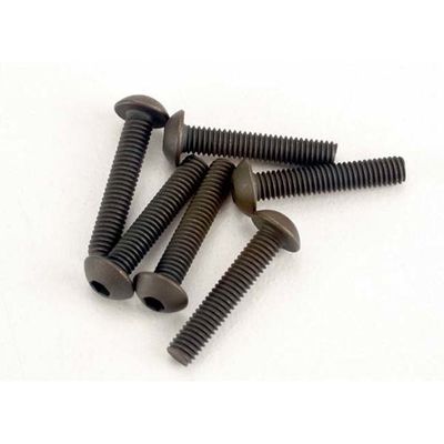 TRX-2579 Traxxas Screws, 3x15mm button-head machine (hex drive) (6)