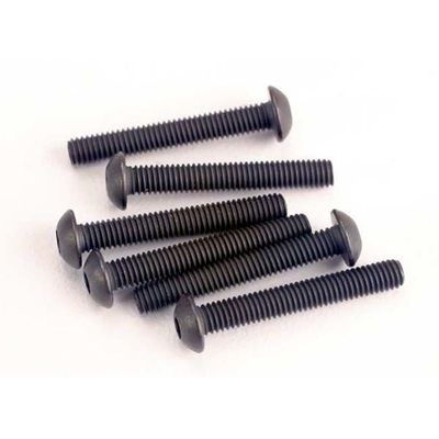 TRX-2580 Traxxas Screws, 3x20mm button-head machine (hex drive) (6)