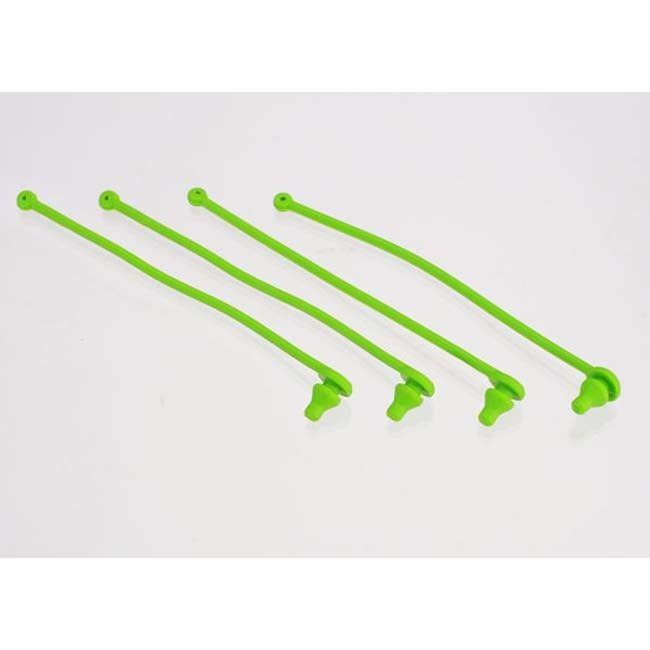 TRX-5753 Traxxas Body clip retainer, green (4)