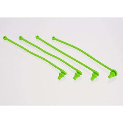 TRX-5753 Traxxas Body clip retainer, green (4)