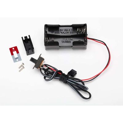 TRX-3170X Traxxas Battery holder, 4-cell/ on-off switch