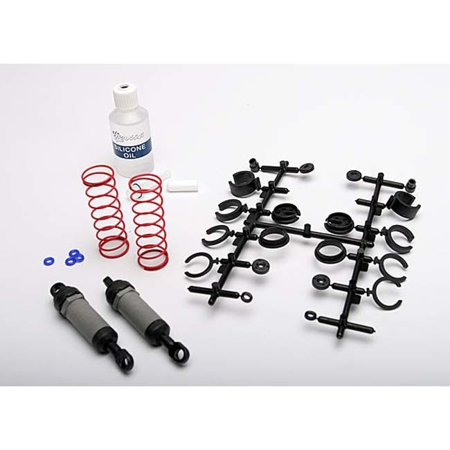 TRX-3760A Traxxas Ultra Shocks (grey) (long) (complete w/ spring pre-load spacers &amp; springs) (2)