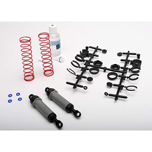 TRX-3762A Traxxas Ultra Shocks (grey) (xx-long) (complete w/ spring pre-load spacers &amp; springs) (rear) (2)