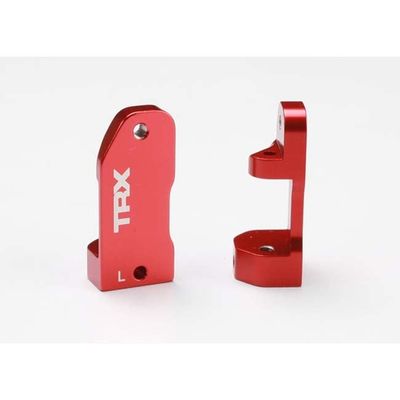 TRX-3632X Traxxas Caster blocks, 30-degree, red-anodized 6061-T6 aluminum (left &amp; right)/ suspension screw pin (2)
