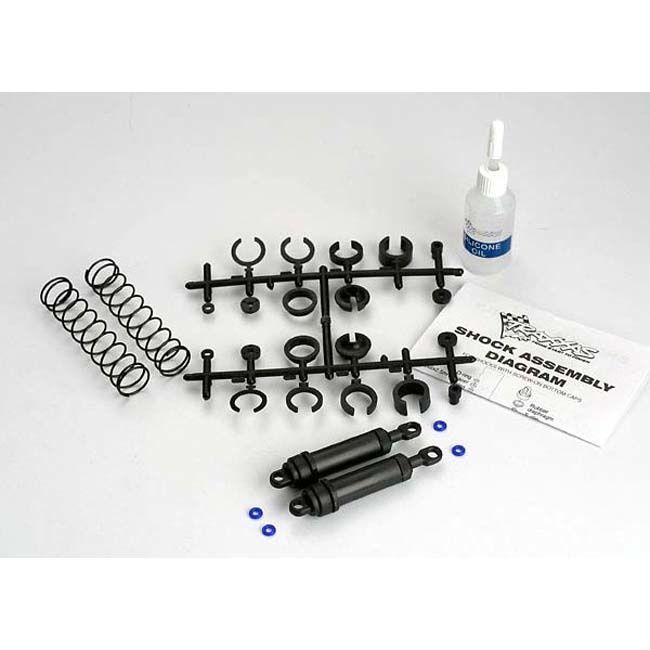 TRX-3762 Traxxas Ultra Shocks (black) (xx-long) (complete w/ spring pre-load spacers &amp; springs) (rear) (2)