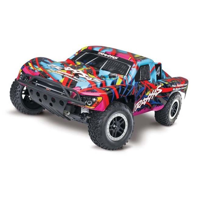 TRX-44056-3-HWN Traxxas Nitro Slash: 1/10-Scale Nitro-Powered 2WD Short Course Racing Truck with TQi Traxxas Link™ Enabled 2.4GHz Radio System and Traxxas Stability Management (TSM)®
