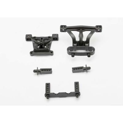 TRX-7015 Traxxas Body mounts, front &amp; rear/ body mount posts, front &amp; rear