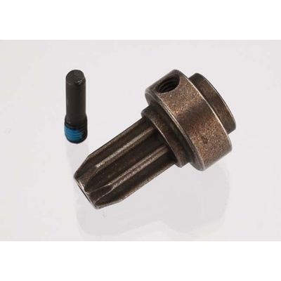 TRX-6888X Traxxas Drive hub, front, hardened steel (1)/ screw pin (1)