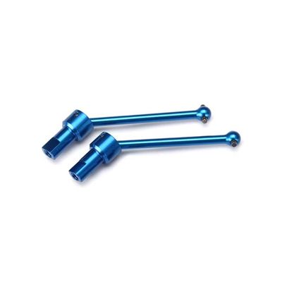 TRX-7650R Traxxas Driveshaft assembly, front &amp; rear, 6061-T6 aluminum (blue-anodized) (2)