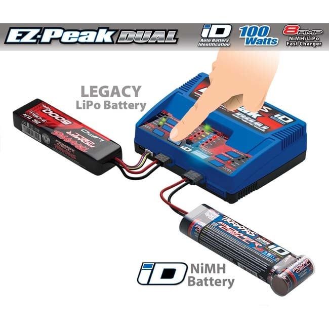 2972 Traxxas Charger, EZ-Peak® Dual, 100W, NiMH/LiPo with iD