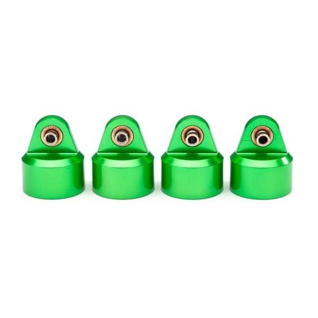TRX-8964G Traxxas Shock caps, aluminum (green-anodized), GT-Maxx shocks (4)