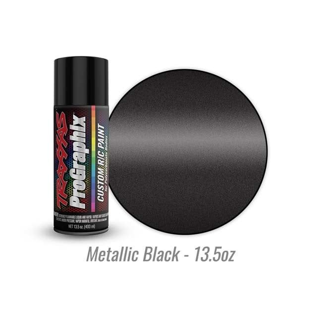 TRX-5075X Traxxas Body paint, ProGraphix™, metallic black (13.5oz)