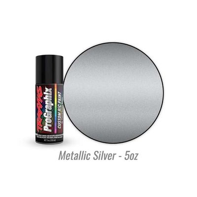 TRX-5073 Traxxas Body paint, ProGraphix™, metallic silver (5oz)