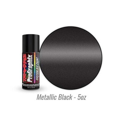 TRX-5075 Traxxas Body paint, ProGraphix™, metallic black (5oz)