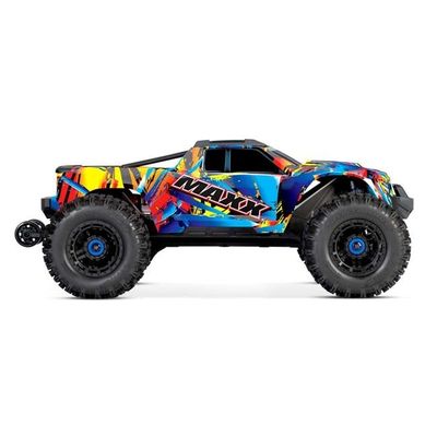 TRX-89086-4-RNR Traxxas Maxx w/ WideMaxx RockNRoll -  Maxx 1/10 scale monster truck. Fully assembled, Ready-To-Race®, with TQi™ 2.4GHz radio system, VXL-4s™ brushless power system, and ProGraphix® pai