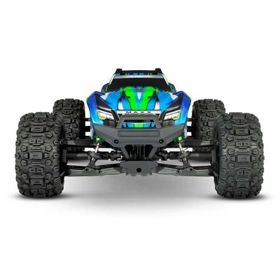 TRX-89086-4-GRN Traxxas Maxx w/ WideMaxx Green - Maxx 1/10 scale monster truck. Fully assembled, Ready-To-Race®, with TQi™ 2.4GHz radio system, VXL-4s™ brushless power system, and ProGraphix® painted