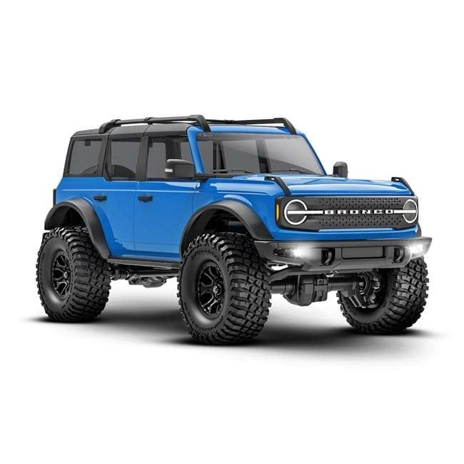TRX-97074-1-BLUE Traxxas TRX-4m Crawler with Ford® Bronco® (Blue): 1/18 Scale 4WD Electric Truck w/ TQ™ 2.4GHz Radio, ECM-2.5 Electronic Control Module (fwd/rev), and Titan® 87T motor. Includes: 750 m