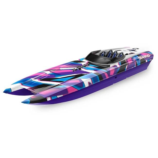 TRX-57046-4-PRPL Traxxas DCB M41 (Purple) Widebody: Brushless Race Boat with TQi Traxxas Link™ Enabled 2.4GHz Radio System &amp; Traxxas Stability Management (TSM)