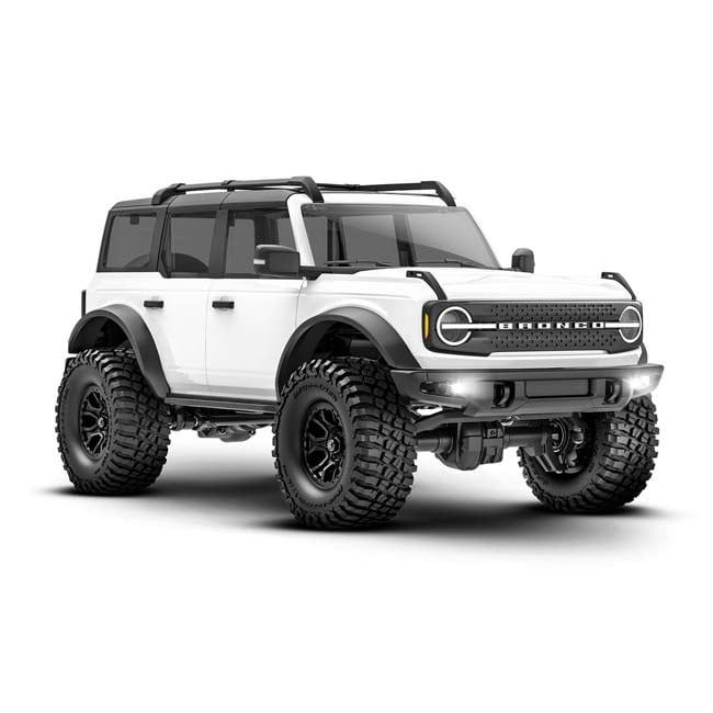 TRX-97074-1-WHT Traxxas TRX-4m Crawler with Ford® Bronco® (White): 1/18 Scale 4WD Electric Truck w/ TQ™ 2.4GHz Radio, ECM-2.5 Electronic Control Module (fwd/rev), and Titan® 87T motor. Includes: 750 m