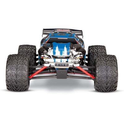 TRX-71076-8-BLUEX Traxxas 1/16 Scale E-Revo VXL: 4X4 Brushless Monster Truck w/USB-C