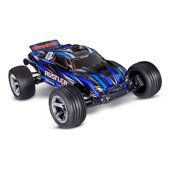 TRX-37354-4-BLUE Traxxas Rustler 2WD BL-2s HD (Blue)