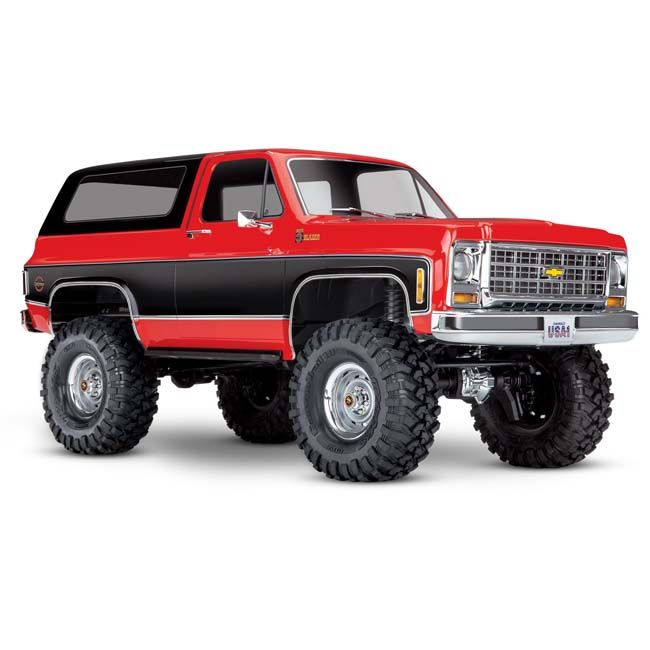 TRX-82276-4-RED Traxxas TRX-4® Scale and Trail® Crawler w/ clipless 1979 Chevrolet Blazer Body: 4WD Electric Truck